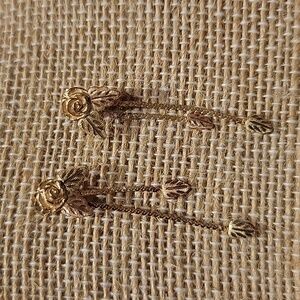 Black Hills Gold Earrings Removable Drop